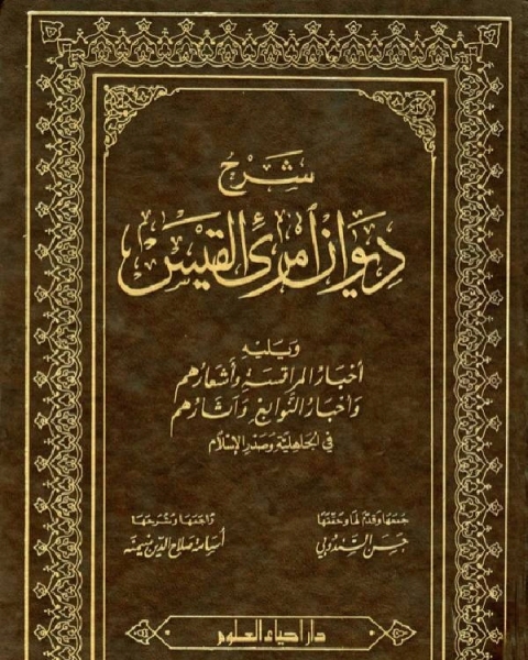 كتاب ديوان امرؤ القيس لـ شمس الدين محمد بن علي بن احمد بن طولون الصالحي